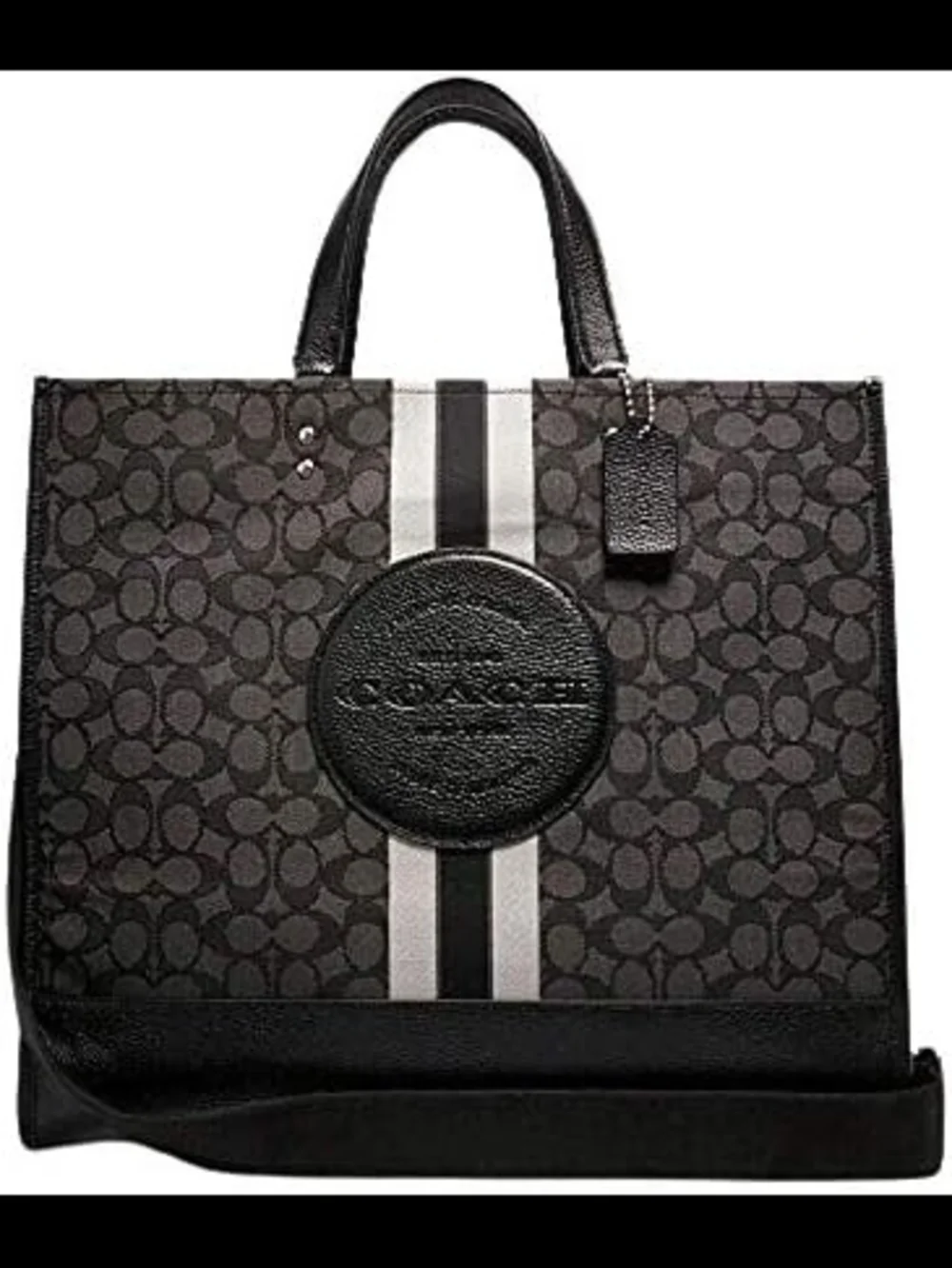 Coach Logo Stripe Tote Bag